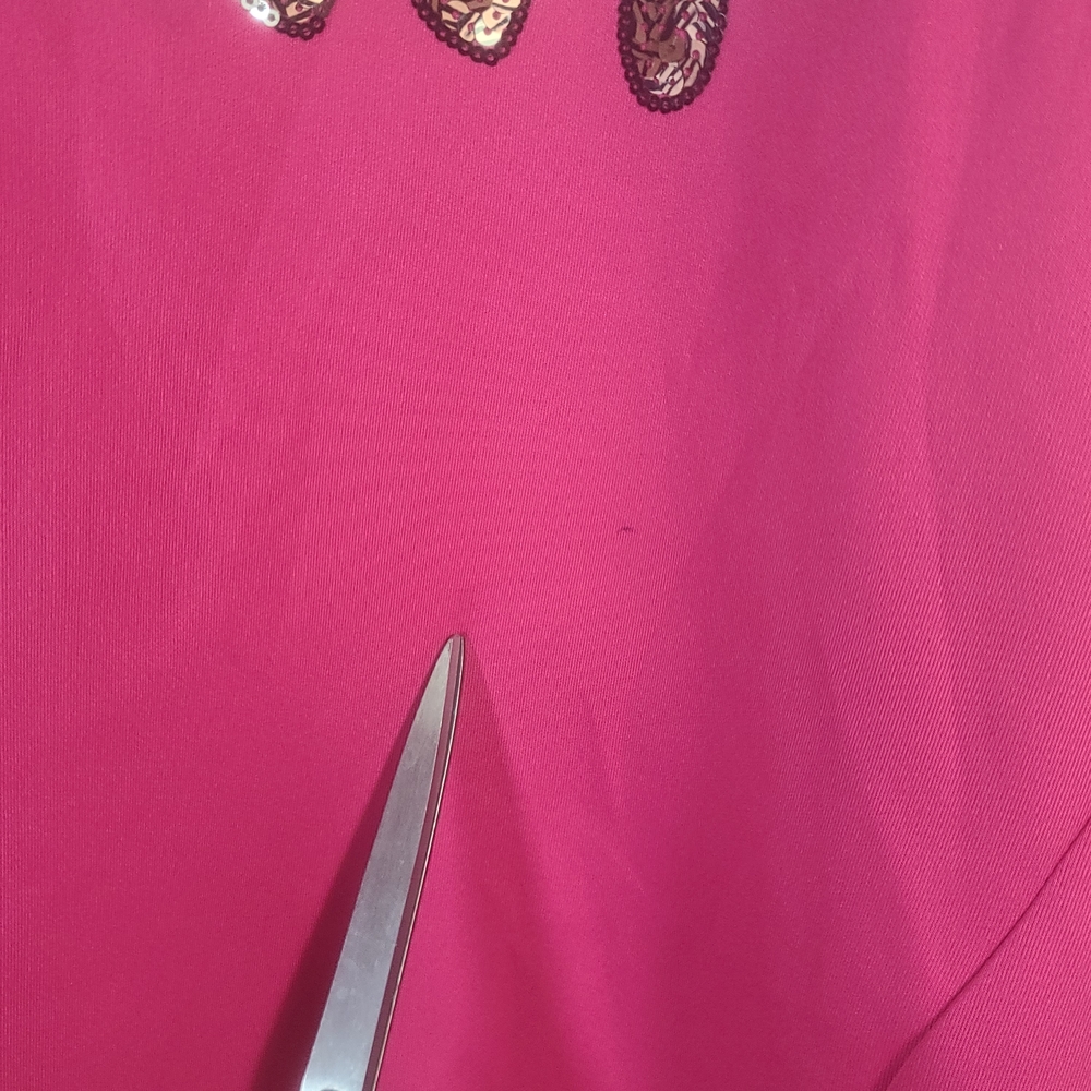 Juicy Couture Pink Meow Long Sleeve Shirt Sequins Size Large - Picture 6 of 16